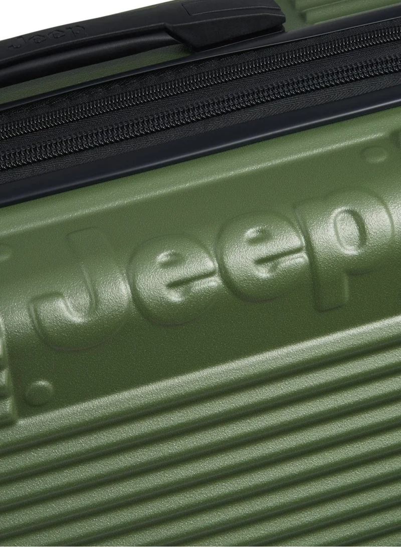 Jeep  JH001A 55 Cm Hardcase 4-Double Wheeled Expandable Cabin Luggage Trolley Case - Green  | Best Price UAE